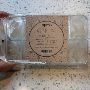 Aprés Gel-X Natural Coffin Press-On Nails - Soft White